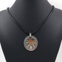 New Necklace Double Color Maple Leaf Stainless Steel Pendant Necklace Pendant Titanium Steel Jewelry main image 3