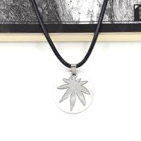 New Necklace Double Color Maple Leaf Stainless Steel Pendant Necklace Pendant Titanium Steel Jewelry main image 5