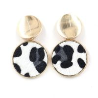 New Earrings Leopard Horsehair Disc Earrings Female Wild Fashion Earrings main image 1