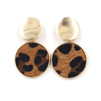 New Earrings Leopard Horsehair Disc Earrings Female Wild Fashion Earrings main image 3