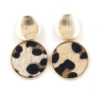 New Earrings Leopard Horsehair Disc Earrings Female Wild Fashion Earrings main image 4