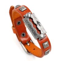New Studded Leather Bracelet Men&#39;s Retro Leather Bracelet Bracelet Jewelry Wholesale main image 4