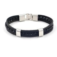 Vintage Fashion Leather Rope Bracelet Men&#39;s Accessories Simple Multilayer Leather Woven Bracelet main image 1