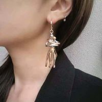 Vintage Gold And Silver Two-color Human Earrings main image 1