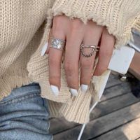Women's Fashion Ring With Wide Edge Chain Multi-layer Ring main image 3