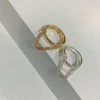 Women's Fashion Ring With Wide Edge Chain Multi-layer Ring main image 6