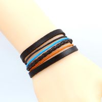 Hand-knitted Real Leather Bracelet Korean Fashion Colorful Bracelet Bracelet Costume Gift sku image 2