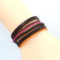 Hand-knitted Real Leather Bracelet Korean Fashion Colorful Bracelet Bracelet Costume Gift sku image 3