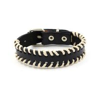 Simple Leather Bracelet Men Fashion Leather Bracelet Jewelry Batch Retro Hand-woven Bracelet sku image 1