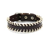 Simple Leather Bracelet Men Fashion Leather Bracelet Jewelry Batch Retro Hand-woven Bracelet sku image 2