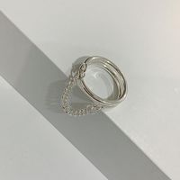 Anillo De Moda Para Mujer Con Anillo De Múltiples Capas De Cadena De Borde Ancho sku image 2