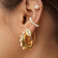 Wholesale Jewelry Fashion C Shape Alloy Plating Earrings main image 4