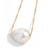 Natural Baroque Shaped Pearl Women's Necklace Retro Simple Pendant Necklace main image 3