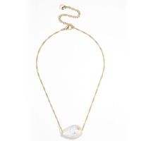 Natural Baroque Shaped Pearl Women's Necklace Retro Simple Pendant Necklace main image 4