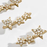 2020 New Fashion Bright Full Diamond Earrings Wholesale main image 3