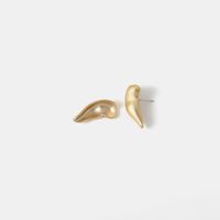 New Popular Brass Matte Earrings Geometric Irregular S925 Silver Earrings For Women main image 4