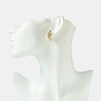 New Popular Brass Matte Earrings Geometric Irregular S925 Silver Earrings For Women main image 5