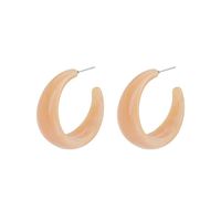 New Popular Resin Candy Color C-shaped Earrings Simple Fashion Earrings Jewelry main image 6