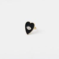Heart Shaped Oil Drop Ring Fashion Simple Hand Jewelry For Women main image 2