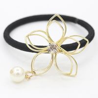 Jewelry Hair Accessories Hair Ring Alloy Leaves Flowers Strands Of Empty Hair Rope main image 5