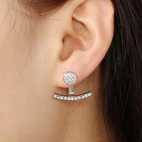 Personalized Water Drop Round Word Stud Earrings main image 2