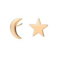 Earrings About Stars Moon Earrings Asymmetric Pentagram Star Crescent Earrings main image 6