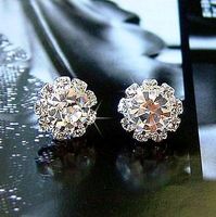 Fashion Crystal Gemstone Stud Earrings Sun Flower Ear Studs Flowers Floral Zircon Ear Studs main image 3