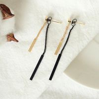 Earrings Wholesale Long Tassel Stud Earring Flat Stick Pendant Earrings main image 3