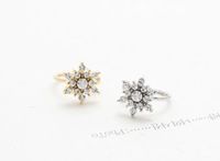 Européen Et Américain Exquis Flocon De Neige Strass Clip Oreille Commerce Extérieur Boutique Xingx Pentagramme Boucles D'oreilles Boucles D'oreilles Boucles D'oreilles Exclusive Pour Croix-frontière main image 5