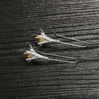 Simple And Elegant Lotus Ear Line Lily Flower Silver-plated Ear Hook Women main image 5