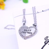 Fashion Heart Alloy Diamond Women's Necklace main image 6