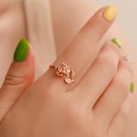 Koreanische Online-promi-hot-style-ring Retro-rosen Ring Personal Isierte All-match-blatt Ring Ring Valentinstag Geschenk main image 3