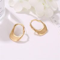 Creative Irregular Metal's Earrings Environmental Protection Electroplating Asian Gold Hollow Circle Earrings Women main image 5