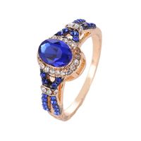 Europäischer Und Amerikanischer Heißer Stil Ring Temperament Blau Zirkon Diamant Ring Ring Classic Damen Ring Ring Armband main image 2
