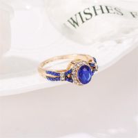 Europäischer Und Amerikanischer Heißer Stil Ring Temperament Blau Zirkon Diamant Ring Ring Classic Damen Ring Ring Armband main image 5