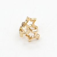 Vente Chaude En Europe Et Amérique Non-piercing Étoiles Oreille Clip Boucles D'oreilles Gouttes Pour Les Oreilles Creux Pentagramme Oreille Clip Oreille Bijoux Usine En Gros main image 4