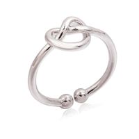 Knotted Love Ring Ring Open Heart Braided Staggered Ring main image 1