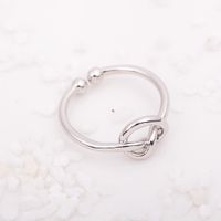 Knotted Love Ring Ring Open Heart Braided Staggered Ring main image 4