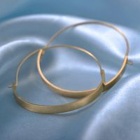 Simple Half-circle Hoop Earrings  Curved  Women's Earrings Green Gold Electroplating Silver main image 5