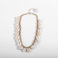 Bohemian Natural Shell Necklace Wild Short Alloy Clavicle Chain sku image 1