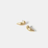 New Popular Brass Matte Earrings Geometric Irregular S925 Silver Earrings For Women sku image 1