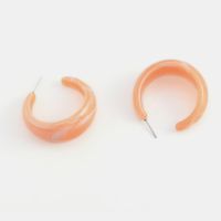 New Popular Resin Candy Color C-shaped Earrings Simple Fashion Earrings Jewelry sku image 1