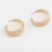 New Popular Resin Candy Color C-shaped Earrings Simple Fashion Earrings Jewelry sku image 2