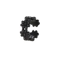U-shaped Small Daisy Flower Curved Metal Environmental Protection Pierced Earrings sku image 3
