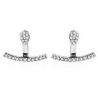 Commerce Extérieur Personnalité Goutte D'eau Ronde Bâton Boucles D'oreilles En Métal Plein De Diamants Retour Ceinture Deux-but Oreille Goujons Boucles D'oreilles Exclusive Pour Croix-frontière sku image 2