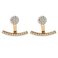 Commerce Extérieur Personnalité Goutte D'eau Ronde Bâton Boucles D'oreilles En Métal Plein De Diamants Retour Ceinture Deux-but Oreille Goujons Boucles D'oreilles Exclusive Pour Croix-frontière sku image 3