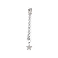 Fashion Simple Pentagram Chain Tassel Long Earrings Women's Cute Little Star Earrings sku image 2
