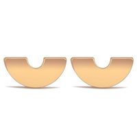 Women's Earrings Semi-circular Earrings Punk Geometric Earrings Environmental Protection Electroplating Gold Silver Black Earrings sku image 1