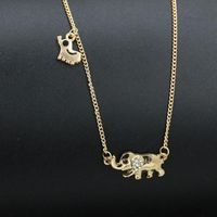 Heißer Verkauf In Europa Und Amerika Eingelegte Kristall-elefanten-elefanten-baby-anhänger Halskette Weibliche Lange Halskette-ornamente Grenz Überschreitende Lieferung sku image 1