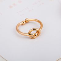 Knotted Love Ring Ring Open Heart Braided Staggered Ring sku image 1